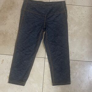 Athleta Charcoal and Tan Leggings